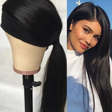 24 Pieces) Women 10 Inch Center Parting Human Hair Wig With Headband