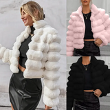 36 Pieces) Wholesale Autumn And Winter Women Fashion Solid Color Imitation Fur Plush Coat