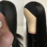 24 Pieces) Women 10 Inch Center Parting Human Hair Wig With Headband