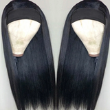 24 Pieces) Women 10 Inch Center Parting Human Hair Wig With Headband