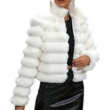 36 Pieces) Wholesale Autumn And Winter Women Fashion Solid Color Imitation Fur Plush Coat