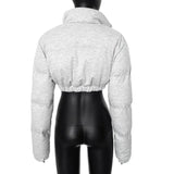 24 Pieces) Wholesale Women Women Sexy Solid Color Zipper Cropped Coat