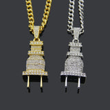 30 set's Plug Pendant Men Fashion Rhinestone Hip-hop Necklace-10 TWENTY 2 RETAIL©