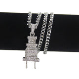 Plug Pendant Men Fashion Rhinestone Hip-hop Necklace 10 twenty 2 