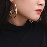 Wholesale Unique Hollow Letter Design MetalHoop Earrings gold 10 twenty 2