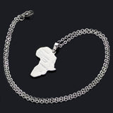 Wholesale Hot Sale Map Shape Hip-hop Style Pendants Necklace