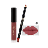 Wholesale 12 Color Lasting Waterproof Natural Velvet Matte Liquid Lip Gloss+Nude Lip Pencil 10 twenty 2