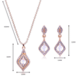 30 Pieces) Crystal Rhinestone Decor Necklace Earrings Set