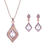 30 Pieces) Crystal Rhinestone Decor Necklace Earrings Set