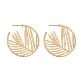 12 Set's) Wholesale Fashion Geometric Tree Leaf Hoop Earrings-10 TWENTY 2 RETAIL©