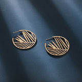 12 Set's) Wholesale Fashion Geometric Tree Leaf Hoop Earrings-10 TWENTY 2 RETAIL©