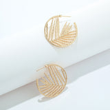 12 Set's) Wholesale Fashion Geometric Tree Leaf Hoop Earrings-10 TWENTY 2 RETAIL©