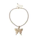 30 Set's) Wholesale Delicate Rhinestone Decor Butterfly Pendant Necklace-10 TWENTY 2 RETAIL©