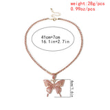 30 Set's) Wholesale Delicate Rhinestone Decor Butterfly Pendant Necklace-10 TWENTY 2 RETAIL©