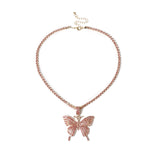 30 Set's) Wholesale Delicate Rhinestone Decor Butterfly Pendant Necklace-10 TWENTY 2 RETAIL©