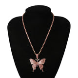 30 Set's) Wholesale Delicate Rhinestone Decor Butterfly Pendant Necklace-10 TWENTY 2 RETAIL©