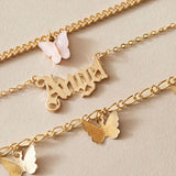 30 Set's) Alphabet Butterfly Anklet Set-10 TWENTY 2 RETAIL©