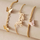 30 Set's) Alphabet Butterfly Anklet Set-10 TWENTY 2 RETAIL©