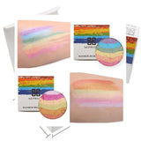 pride month makeup colors Wholesale 6-Color Highlight Rainbow Eye Shadow Palette Primer shoptentwentytwo 