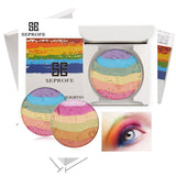 pride month makeup colors Wholesale 6-Color Highlight Rainbow Eye Shadow Palette Primer shoptentwentytwo 