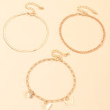 30 Set's) Butterfly Alloy Chain Anklets-10 TWENTY 2 RETAIL©