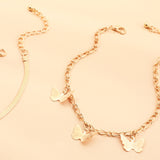 30 Set's) Butterfly Alloy Chain Anklets-10 TWENTY 2 RETAIL©