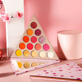 Wholesale Customized Triangular Pattern 15 Colors Eyeshadow Palette