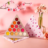 30 Pieces) Triangular Pattern 15 Colors Eyeshadow Palette