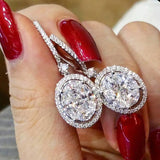 Wholesale Women Shiny Oval Zircon Decor Earrings 10 twenty 2 vendor 