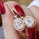 Wholesale Women Shiny Oval Zircon Decor Earrings 10 twenty 2 vendor 