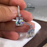 Wholesale Women Shining Large Square Zircon Decor Earrings 10 twenty 2