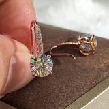 Wholesale Fashion Women Four-Claw Zircon Inlaid Earrings