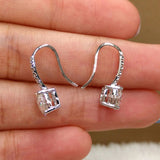 Wholesale Fashion Women Four-Claw Zircon Inlaid Earrings