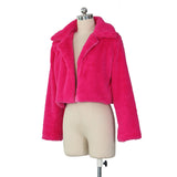 30 Set') Lapel Neck Solid Color Plush Coat-10 TWENTY 2 RETAIL©