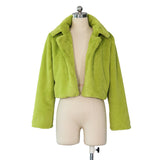 30 Set') Lapel Neck Solid Color Plush Coat-10 TWENTY 2 RETAIL©