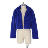 30 Set') Lapel Neck Solid Color Plush Coat-10 TWENTY 2 RETAIL©