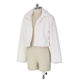 30 Set') Lapel Neck Solid Color Plush Coat-10 TWENTY 2 RETAIL©