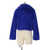 30 Set') Lapel Neck Solid Color Plush Coat-10 TWENTY 2 RETAIL©