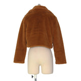 30 Set') Lapel Neck Solid Color Plush Coat-10 TWENTY 2 RETAIL©