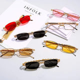 Wholesale Retro Small Square Frame Rhinestone Decoration Sunglasses nicki minaj 10 twenty 2