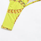 10 Twenty 2 Wholesale S-L Women Sexy Hollow Out Metal Chain Graphic-Print Swimwear Shoptentwentytwo