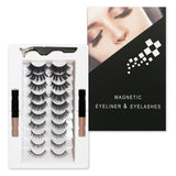 30 Set's) 10 Pairs Mixed Magnetic False Eyelashes And Liquid Eyeliner Set-10 TWENTY 2 RETAIL©