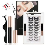 30 Set's) 10 Pairs Mixed Magnetic False Eyelashes And Liquid Eyeliner Set-10 TWENTY 2 RETAIL©