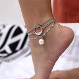 30 Pieces) Minimalist Moon And Star Design Chain Anklet