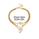 30 Set's) Minimalist Moon And Star Design Chain Anklet-10 TWENTY 2 RETAIL©