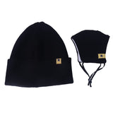 Wholesale Simple Solid Color Knitted Hat And Mask Two-piece Set 10 twenty 2