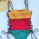 30 Set's) Contrast Color Patchwork Swimsuit-10 TWENTY 2 RETAIL©