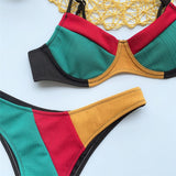 30 Set's) Contrast Color Patchwork Swimsuit-10 TWENTY 2 RETAIL©