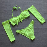 30 Set's) Sexy Off The Shoulder Solid Color Bikini-10 TWENTY 2 RETAIL©