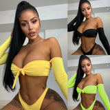 30 Set's) Sexy Off The Shoulder Solid Color Bikini-10 TWENTY 2 RETAIL©